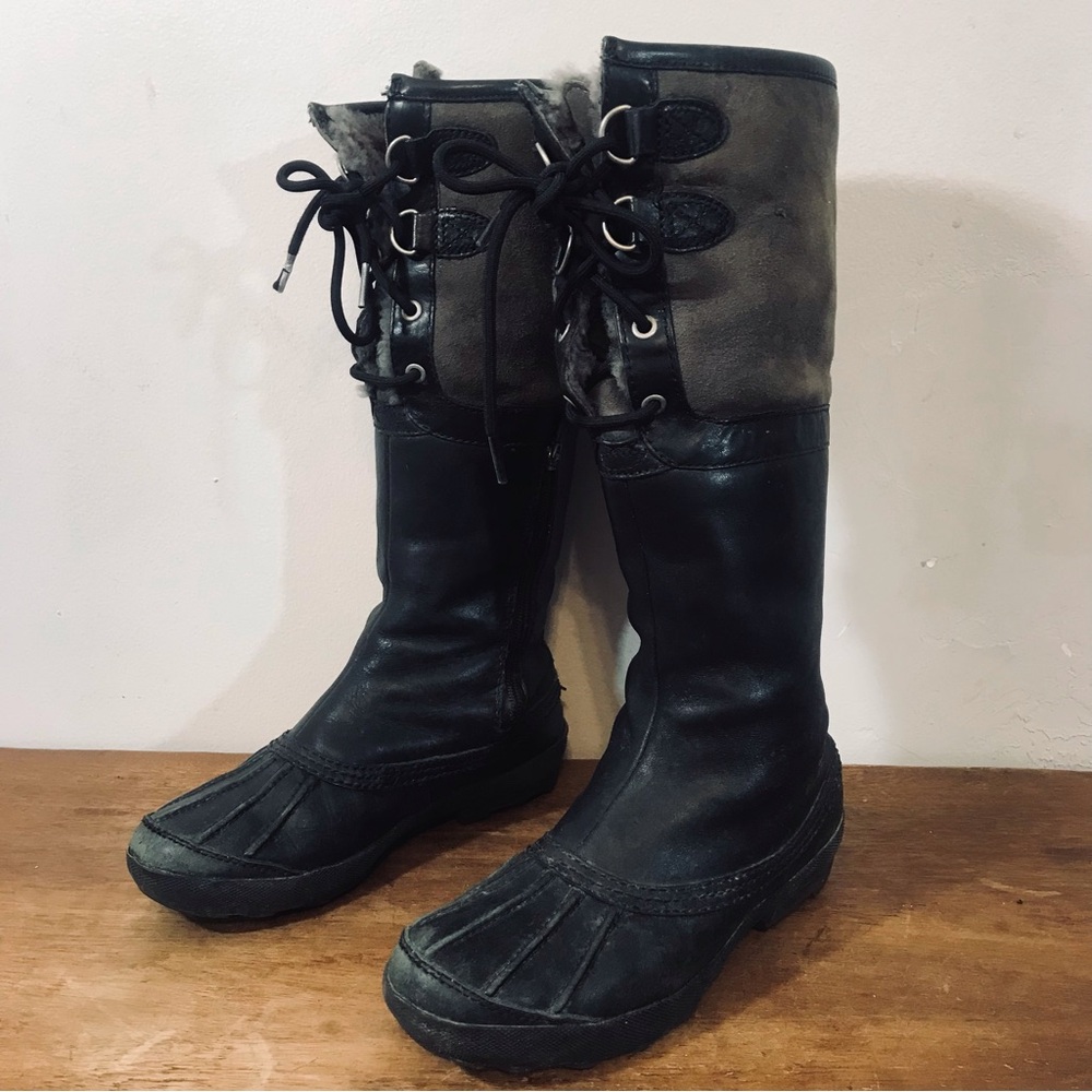 UGG Black and Gray Winter Boots